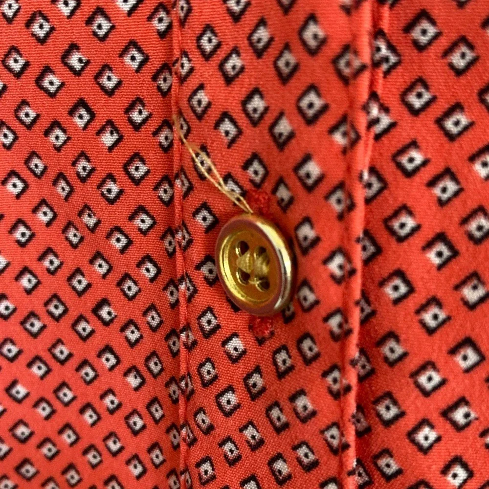 The Limited Womens Ashton Dress Size M Coral 1/2 Button-Up Shirt Dress LS Career